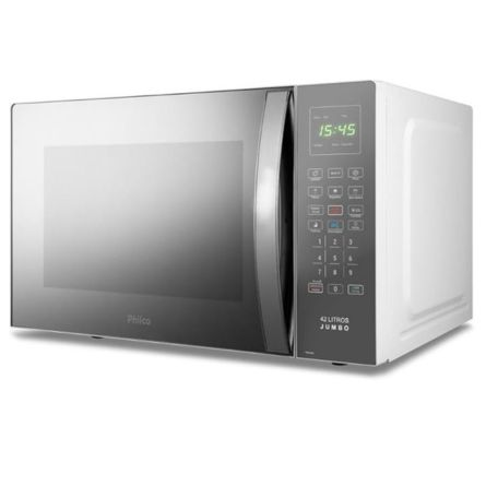 Micro-ondas 42L Jumbo Philco - Espelhado Branco PMO42EB1560W 127V